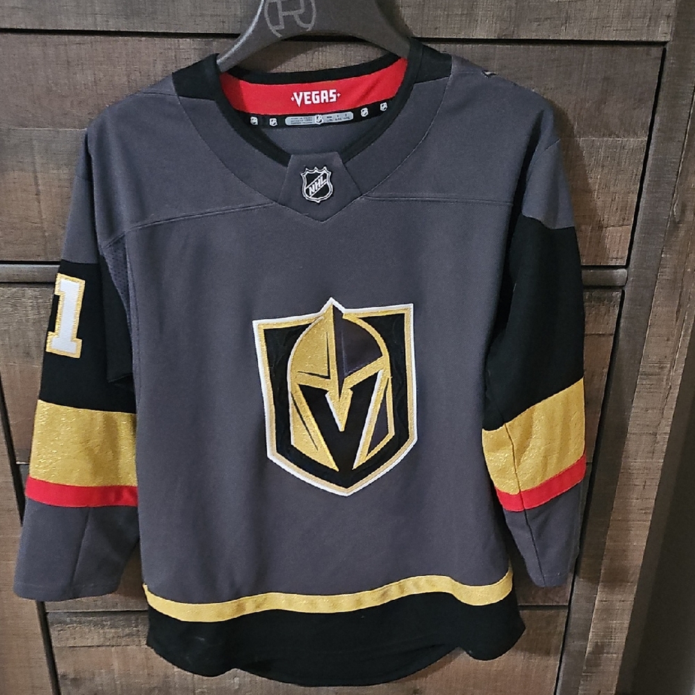 Kids Hockey Jersey - Gray and Gold